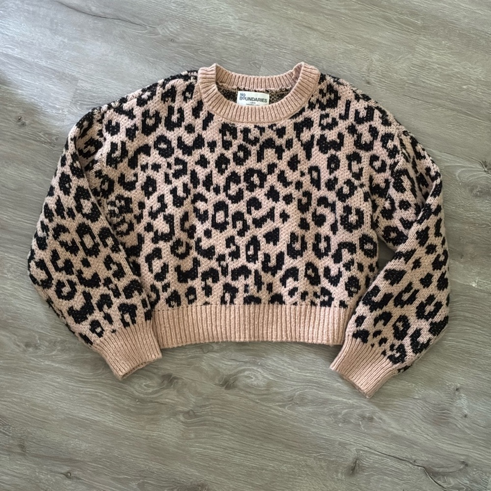 No boundaries leopard sweater